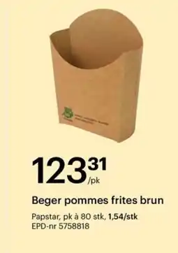 Storcash Beger pommes frites brun tilbud