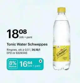 Storcash Tonic Water Schweppes tilbud