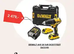 Montér Dewalt drill 18 vxr dcd777d2t 2x2,0 ah tilbud