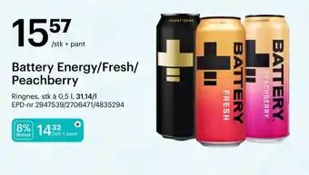 Storcash Battery Energy/Fresh/ Peachberry tilbud