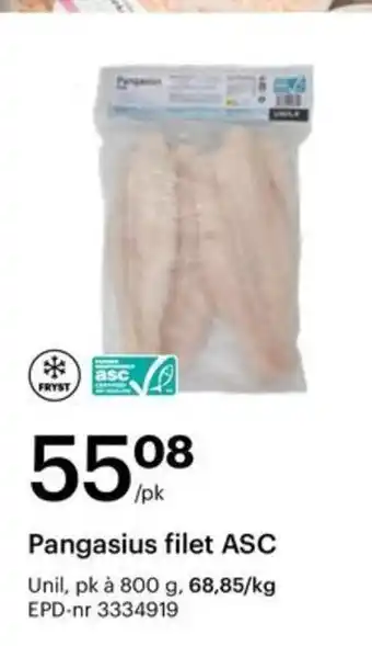 Pangasius filet ASC