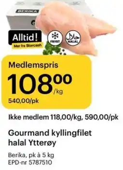 Storcash Gourmand kyllingfilet halal Ytterøy tilbud