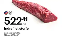 Storcash Indrefilet storfe tilbud
