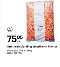 Storcash Grønnsaksblanding amerikansk Frionor tilbud