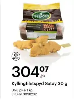 Storcash Kyllingfiletspyd Satay tilbud