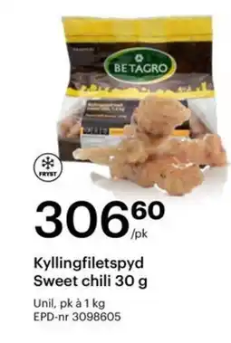 Storcash Kyllingfiletspyd Sweet chili tilbud