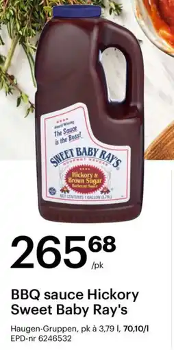 Storcash BBQ sauce Hickory Sweet Baby Ray's tilbud