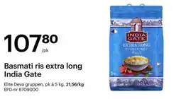 Storcash Basmati ris extra long India Gate tilbud