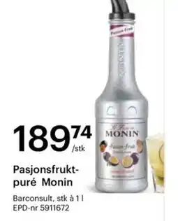Storcash Pasjonsfrukt- puré Monin tilbud