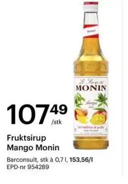 Storcash Fruktsirup Mango Monin tilbud
