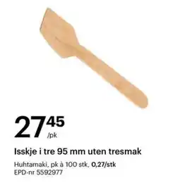 Storcash Isskje i tre 95 mm uten tresmak tilbud