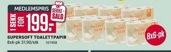 Europris Supersoft toalettpapir tilbud