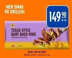 Rema 1000 BABY BACK RIBS tilbud