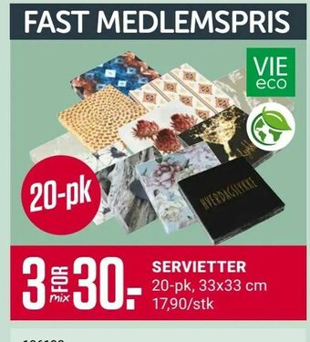 Europris Servietter tilbud