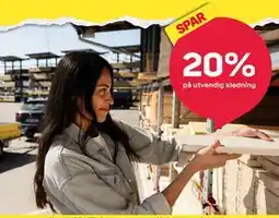 Byggmax SPAR 20% på utvendig kledning tilbud