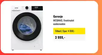 Skousen Gorenje WES84AS, Frontmatet vaskemaskin tilbud
