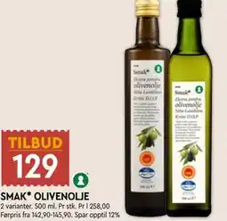 Coop Mega SMAK* OLIVENOLJE tilbud