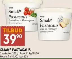 Coop Mega SMAK* PASTASAUS tilbud