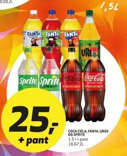 Bunnpris COCA COLA, FANTA, URGE OG SPRITE tilbud