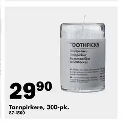 Biltema Tannpirkere, 300-pk tilbud