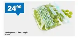 Biltema Lynlåsposer, 1 liter, 20-pk tilbud