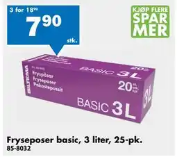 Biltema Fryseposer basic, 3 liter, 25-pk tilbud