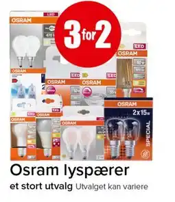Spar Osram lyspærer tilbud