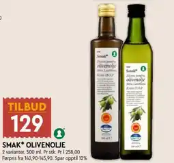 Coop Mega Smak* Olivenolje tilbud