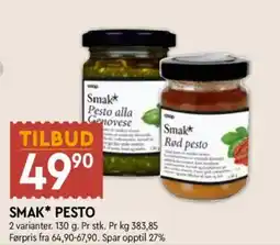 Coop Mega Smak* Pesto tilbud