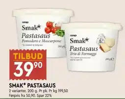 Coop Mega Smak* Pastasaus tilbud