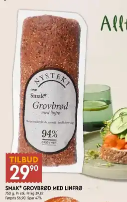 Coop Mega Smak* Grovbrød med Linfrø tilbud