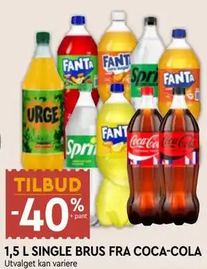Coop Mega 1,5 L SINGLE BRUS FRA COCA-COLA tilbud