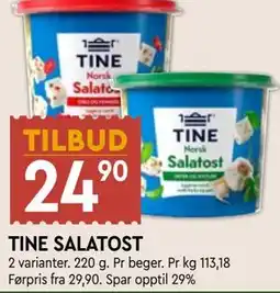 Coop Mega TINE SALATOST tilbud