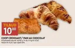 Coop Mega COOP CROISSANT/ PAIN AU CHOCOLAT tilbud