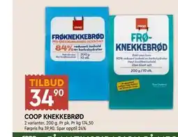 Coop Mega COOP KNEKKEBRØD tilbud