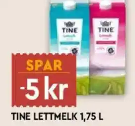 Coop Mega Tine lettmelk tilbud
