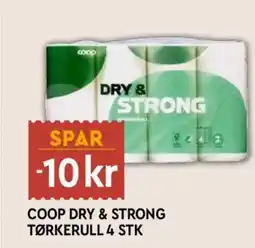 Coop Mega Coop dry & strong tørkerull 4 stk tilbud