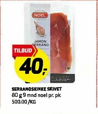 Bunnpris Serranoskinke skivet tilbud