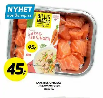 Bunnpris Laks billig middag tilbud