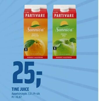 Coop Obs Tine juice tilbud
