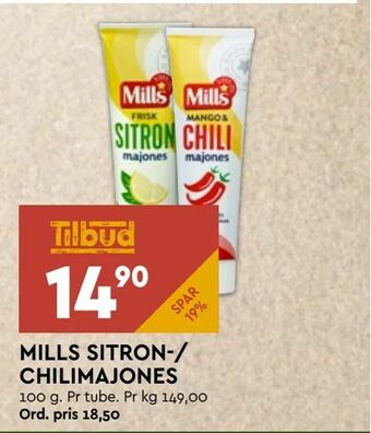 Coop Mega Mills sitron-/ chilimajones tilbud