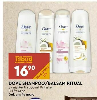 Coop Mega Dove shampoo /balsam tilbud