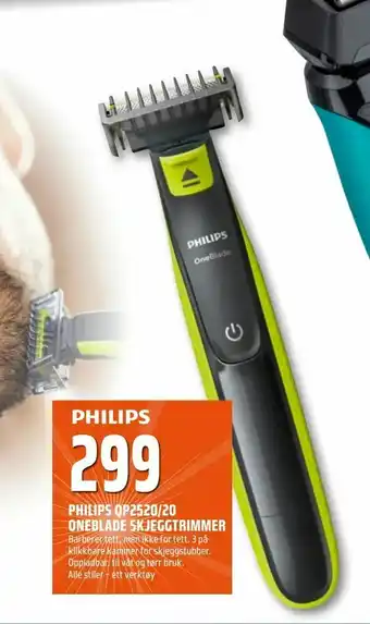 Coop Obs Philips qp2520/20 oneblade skjeggtrimmer tilbud