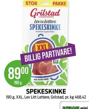 Kiwi SPEKESKINKE tilbud