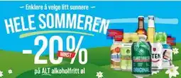 Kiwi HELE SOMMEREN -20% på ALT alkoholfritt øl tilbud