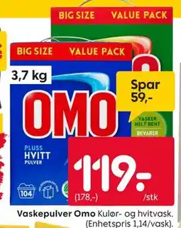 Rusta Vaskepulver Omo tilbud