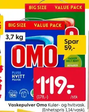 Rusta Vaskepulver Omo tilbud