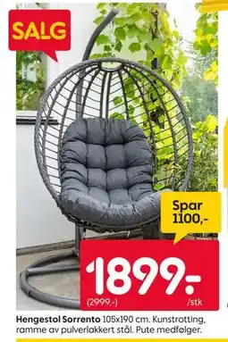 Rusta Hengestol Sorrento tilbud