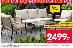 Rusta Loungesett Cannes tilbud