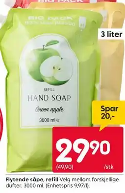 Rusta Flytende såpe, refill tilbud